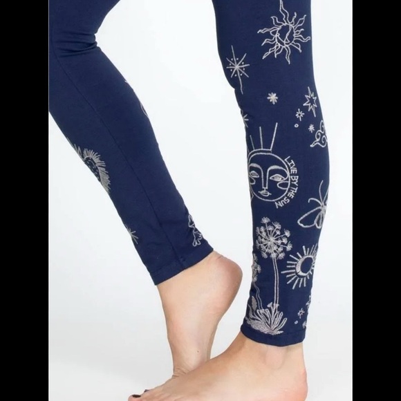 Johnny Was JWLA Noah Embroidered Leggings Boho Chic J63922 New Navy / Xs - Picture 2 of 4
